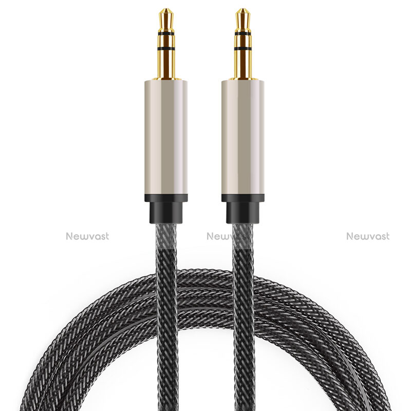 3.5mm Male to Male Stereo Aux Auxiliary Audio Extension Cable A03 Gray