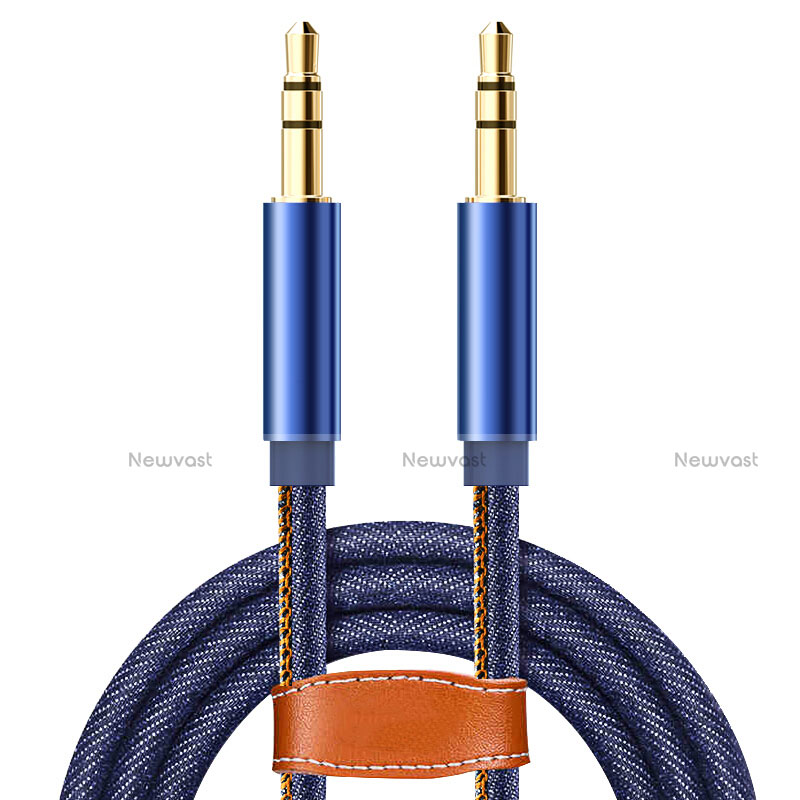 3.5mm Male to Male Stereo Aux Auxiliary Audio Extension Cable A05 Blue