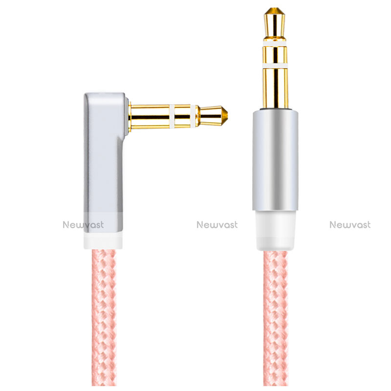 3.5mm Male to Male Stereo Aux Auxiliary Audio Extension Cable A08 Pink