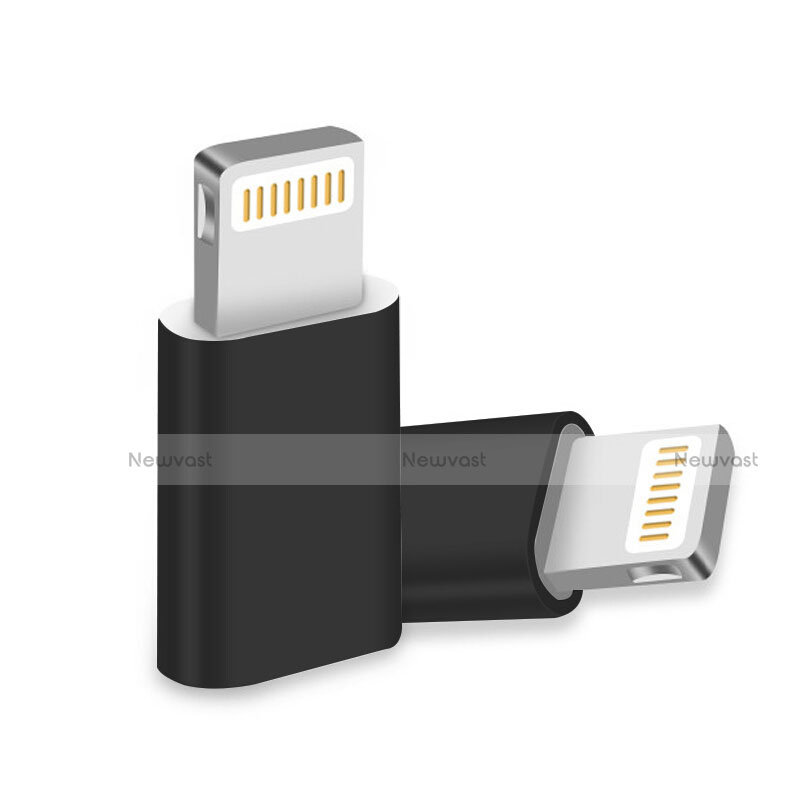 Android Micro USB to Lightning USB Cable Adapter H01 for Apple iPad 10.2 (2020) Black