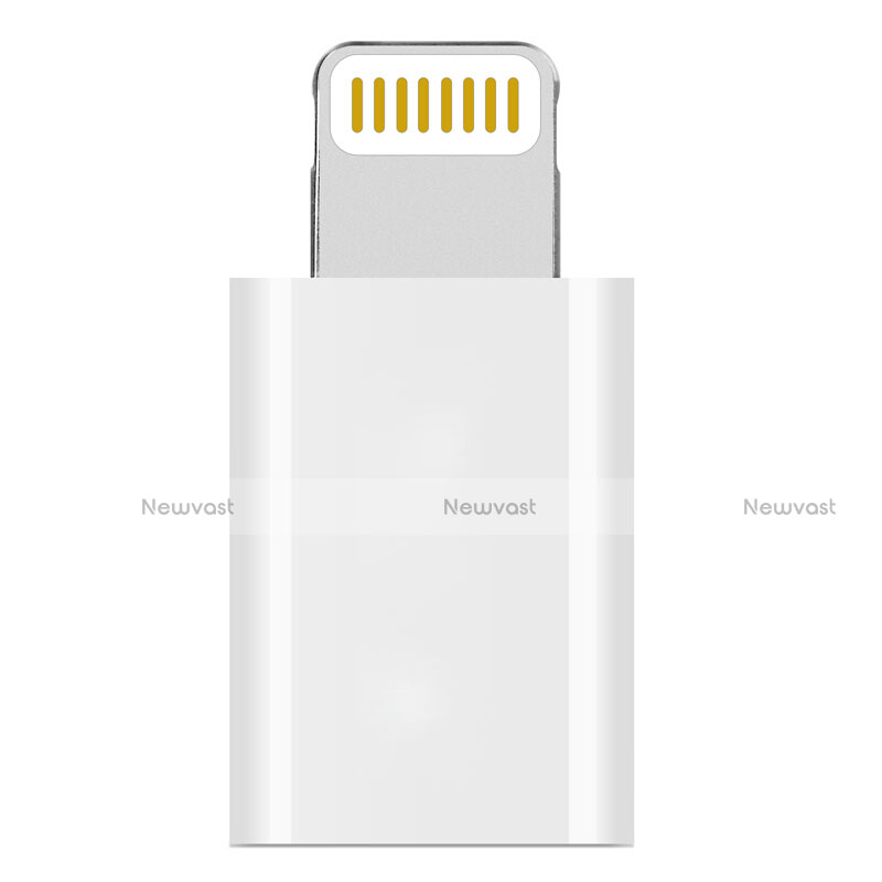 Android Micro USB to Lightning USB Cable Adapter H01 for Apple iPad Air 4 10.9 (2020) White