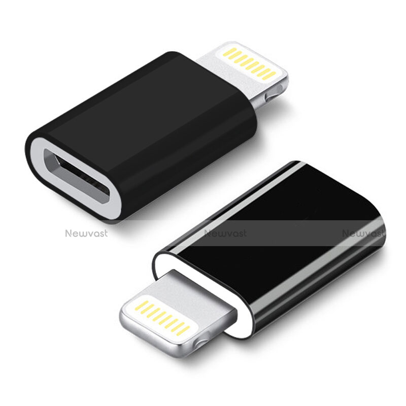 Android Micro USB to Lightning USB Cable Adapter H01 for Apple iPhone Xs Black