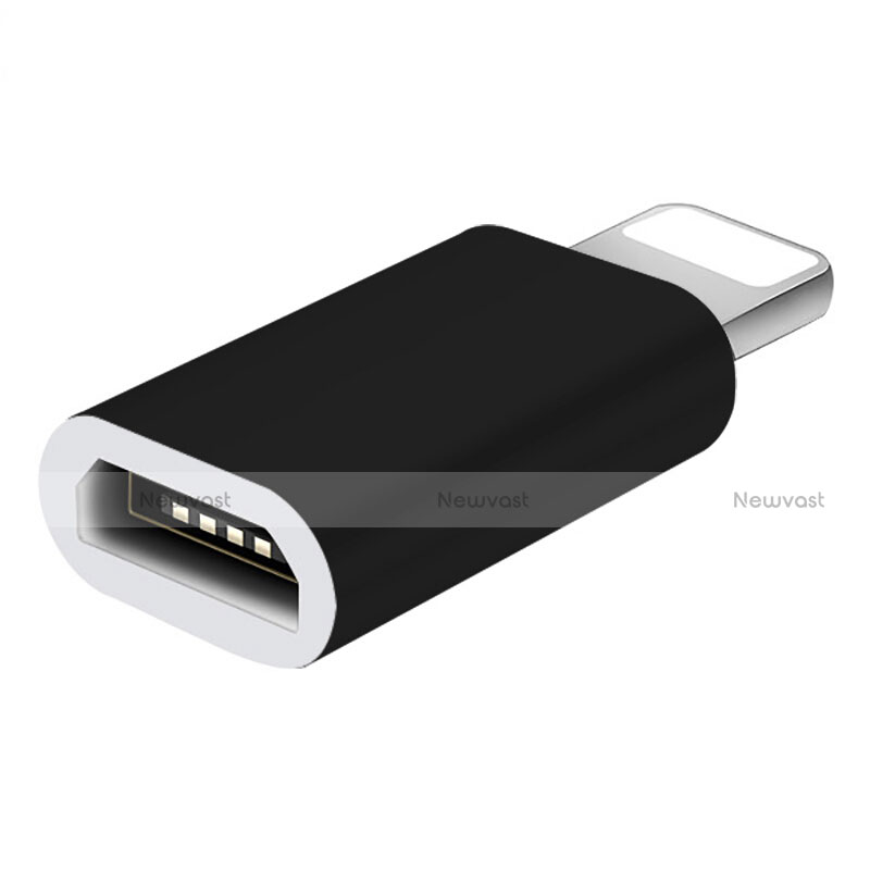 Android Micro USB to Lightning USB Cable Adapter H01 for Apple iPhone Xs Black