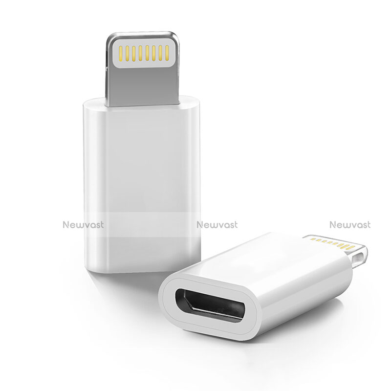 Android Micro USB to Lightning USB Cable Adapter H01 for Apple iPhone Xs Max White