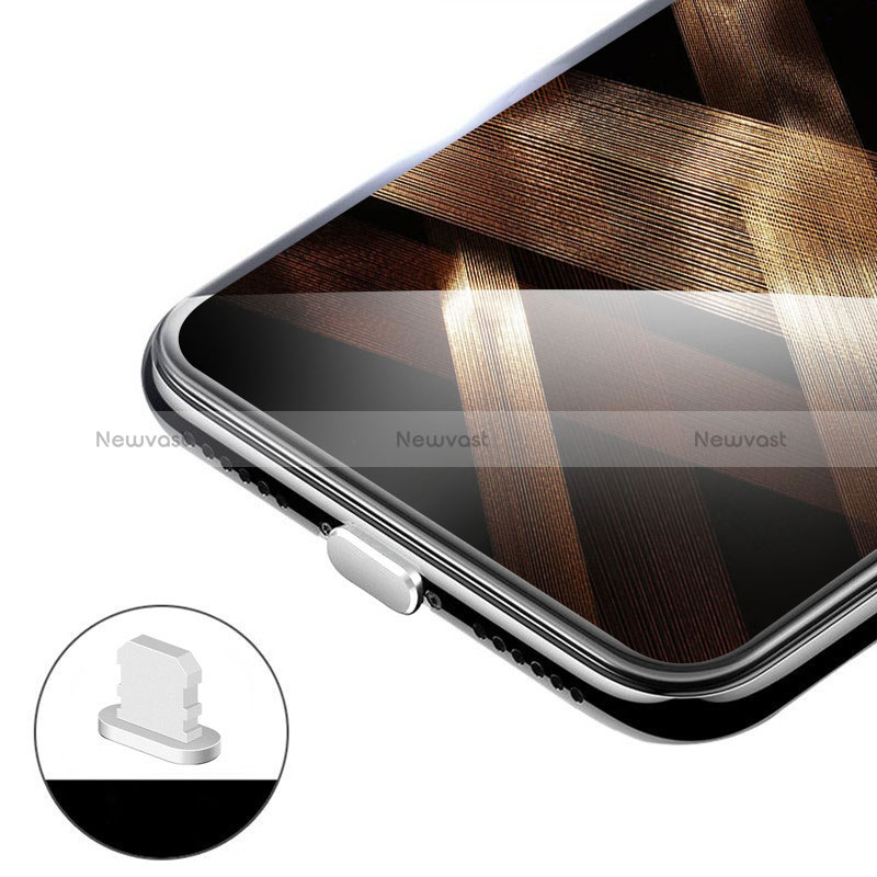 Anti Dust Cap Lightning Jack Plug Cover Protector Plugy Stopper Universal H02 for Apple iPhone 11 Pro Silver