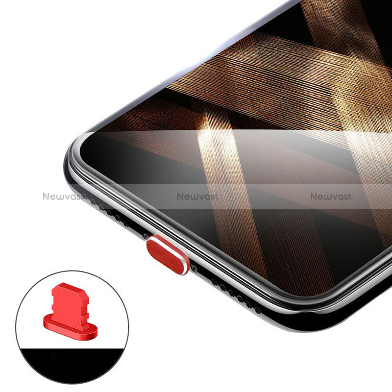 Anti Dust Cap Lightning Jack Plug Cover Protector Plugy Stopper Universal H02 for Apple iPhone Xs Max Red