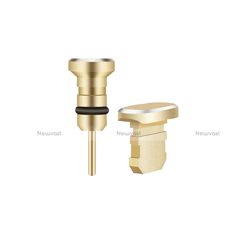 Anti Dust Cap Lightning Jack Plug Cover Protector Plugy Stopper Universal J01 for Apple iPad 10.2 (2020) Gold