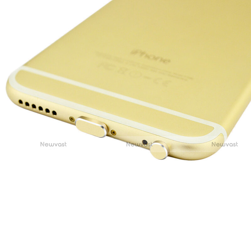 Anti Dust Cap Lightning Jack Plug Cover Protector Plugy Stopper Universal J01 for Apple iPad 4 Gold