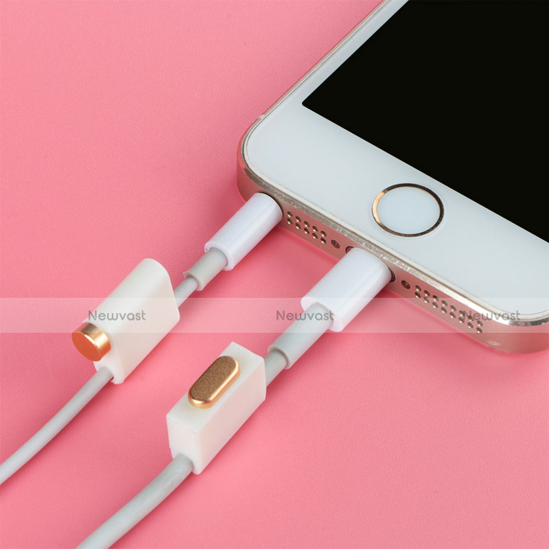 Anti Dust Cap Lightning Jack Plug Cover Protector Plugy Stopper Universal J05 for Apple iPhone 5 Rose Gold