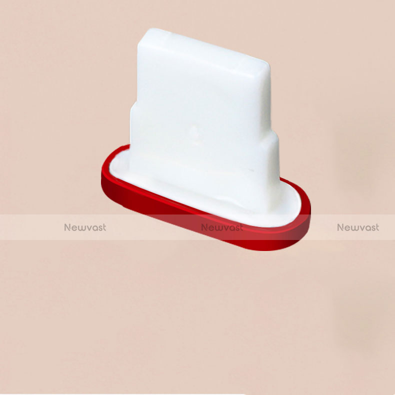 Anti Dust Cap Lightning Jack Plug Cover Protector Plugy Stopper Universal J07 for Apple iPad Mini 5 (2019) Red