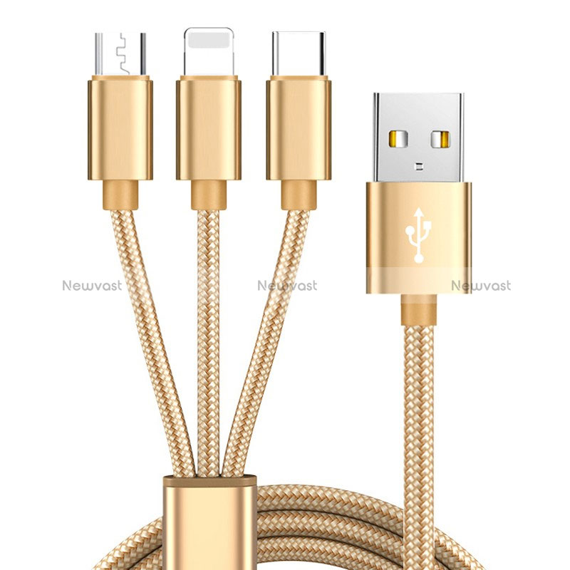 Charger Lightning USB Data Cable Charging Cord and Android Micro USB Type-C 3A H03 for Apple iPad Air 5 10.9 (2022)