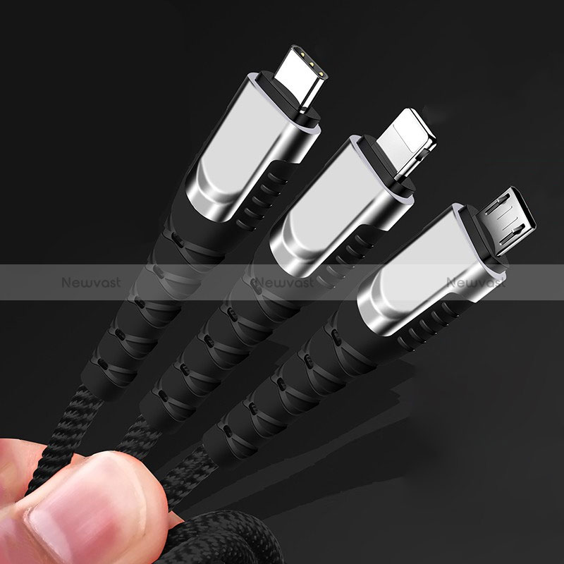 Charger Lightning USB Data Cable Charging Cord and Android Micro USB Type-C 5A H03 for Apple iPad Air 5 10.9 (2022)