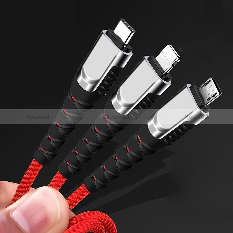 Charger Lightning USB Data Cable Charging Cord and Android Micro USB Type-C 5A H03 for Apple iPhone 15