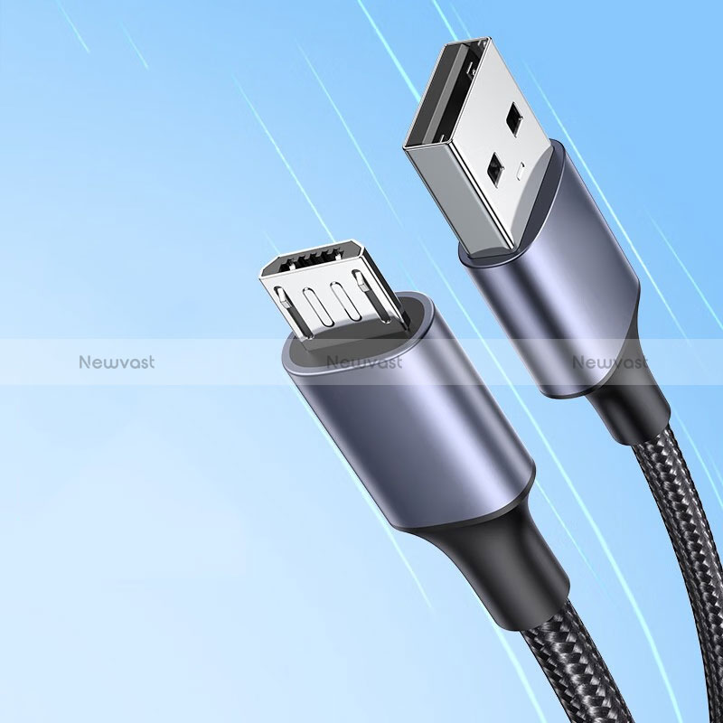 Charger Micro USB Data Cable Charging Cord Android Universal 2A H01 for Apple iPad Air 5 10.9 (2022) Gray