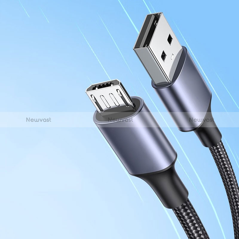 Charger Micro USB Data Cable Charging Cord Android Universal 2A H01 for Apple iPad Pro 11 (2022) Gray