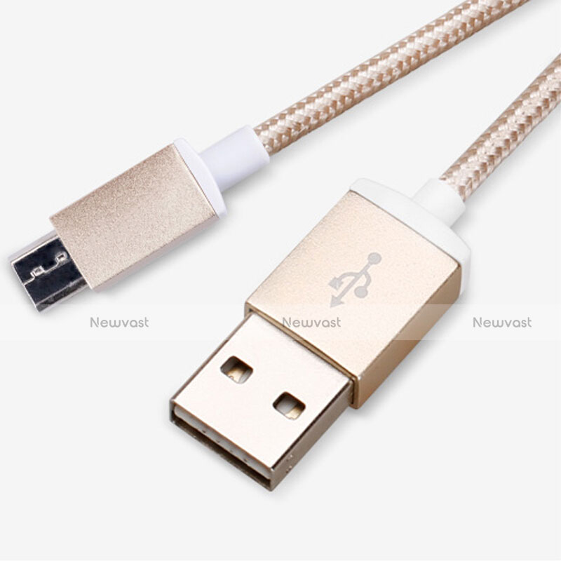 Charger Micro USB Data Cable Charging Cord Android Universal A02 Gold