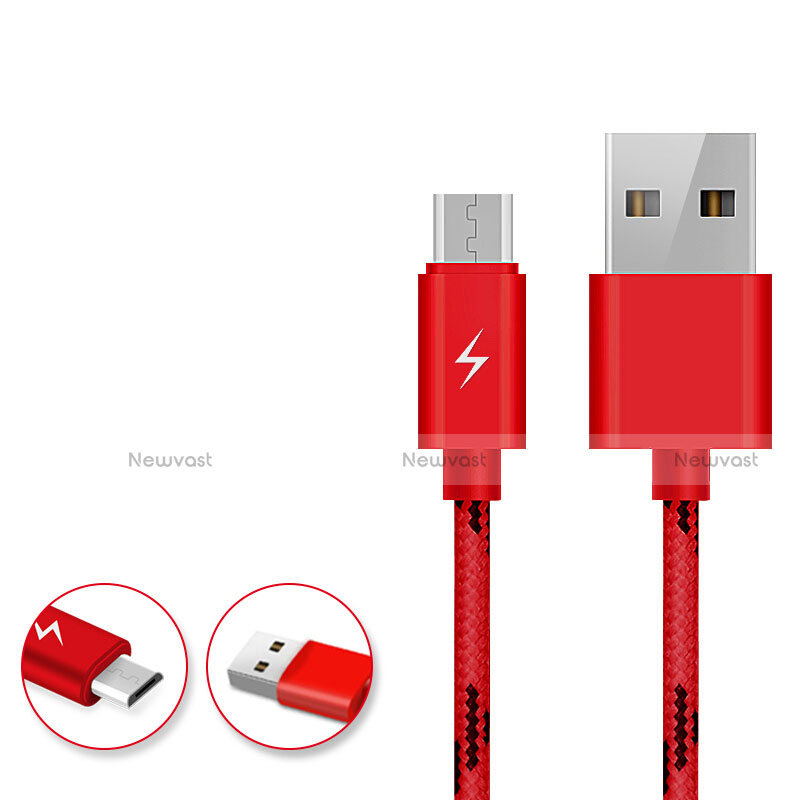 Charger Micro USB Data Cable Charging Cord Android Universal A03 Red