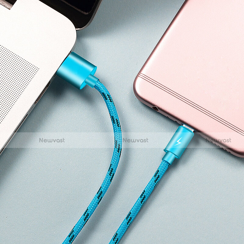 Charger Micro USB Data Cable Charging Cord Android Universal A03 Sky Blue