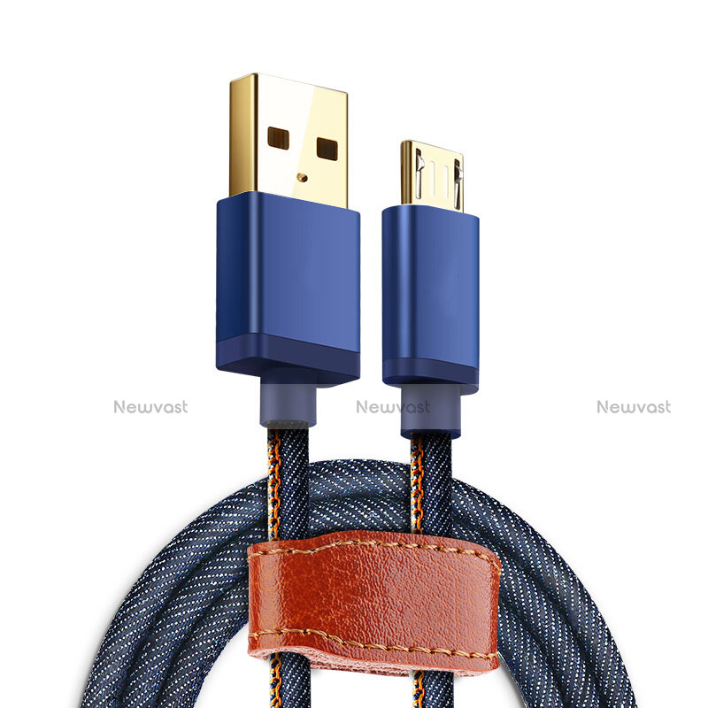 Charger Micro USB Data Cable Charging Cord Android Universal A11 Blue