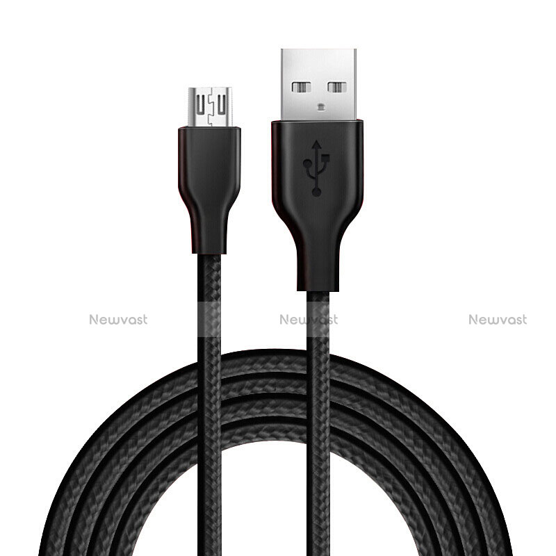 Charger Micro USB Data Cable Charging Cord Android Universal A18 Black