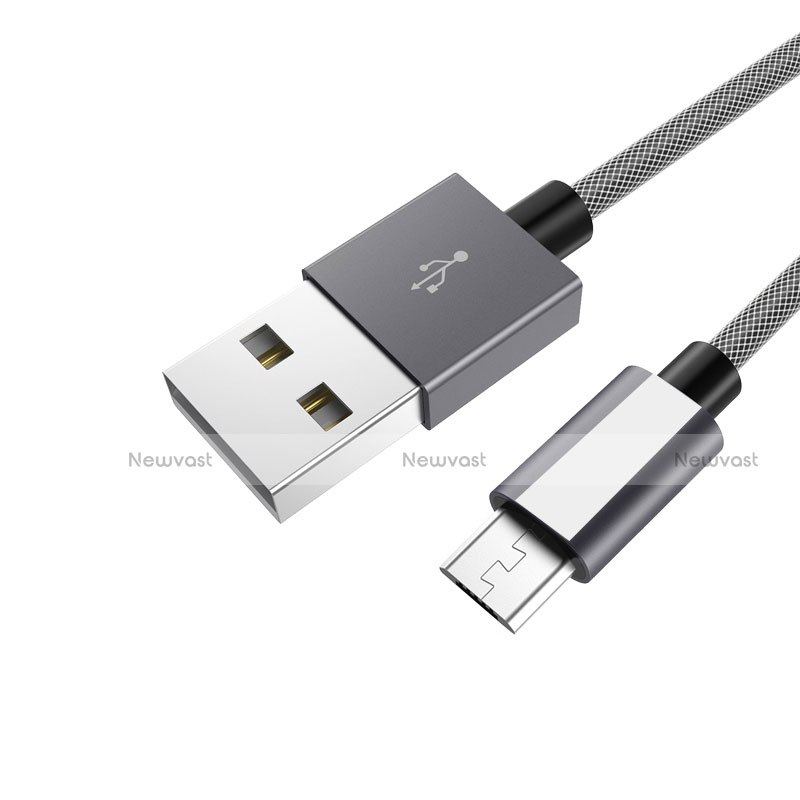 Charger Micro USB Data Cable Charging Cord Android Universal A19 Gray