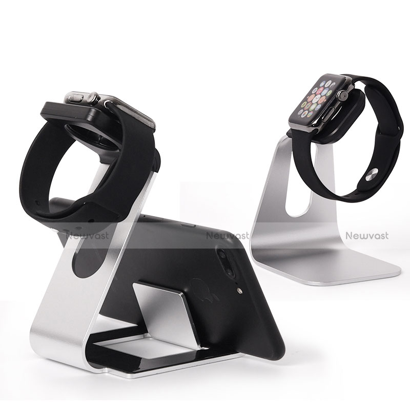 Charger Stand Holder Charging Docking Station C02 for Apple iWatch 3 38mm Silver