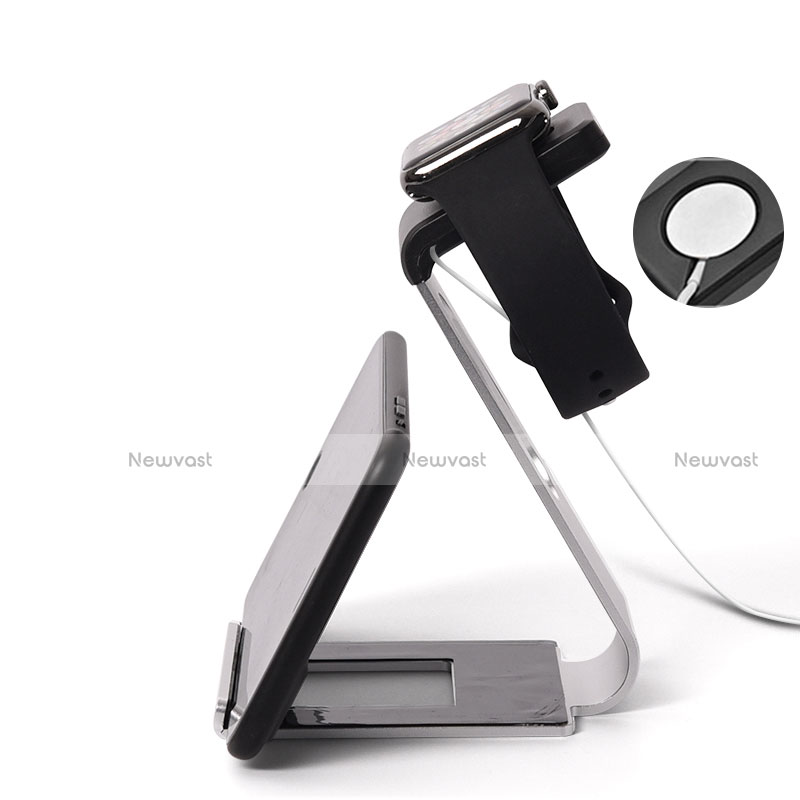 Charger Stand Holder Charging Docking Station C02 for Apple iWatch 4 40mm Silver