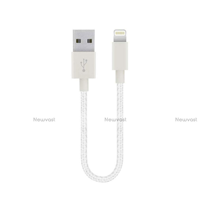 Charger USB Data Cable Charging Cord 15cm S01 for Apple iPad 2 White