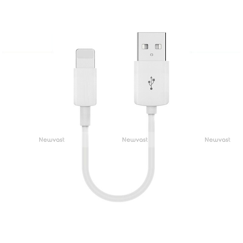 Charger USB Data Cable Charging Cord 20cm S02 for Apple iPad 2 White