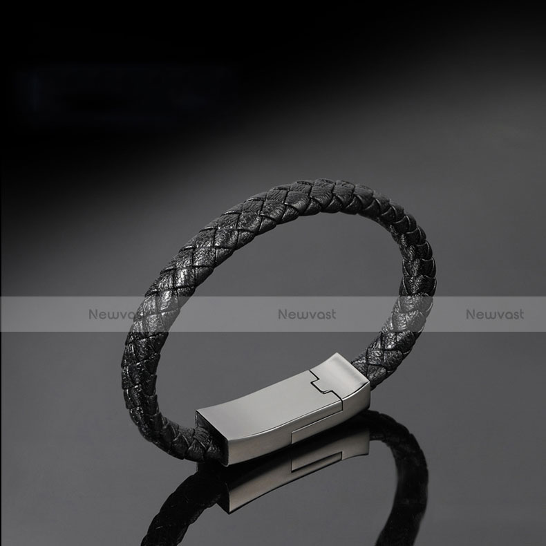 Charger USB Data Cable Charging Cord 20cm S02 for Apple iPad 4 Black