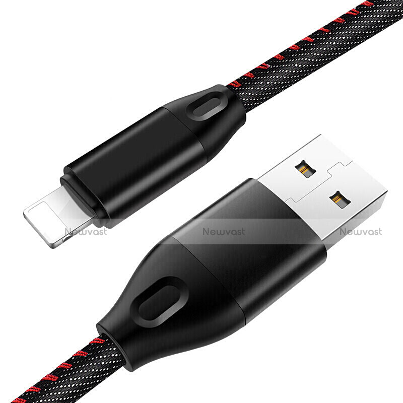 Charger USB Data Cable Charging Cord C04 for Apple iPhone Xs Black