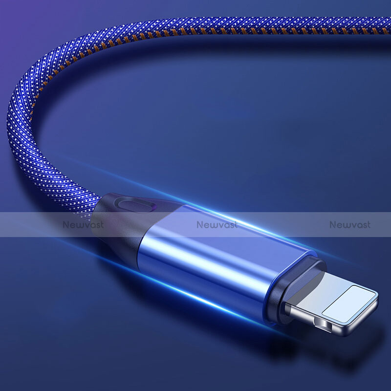 Charger USB Data Cable Charging Cord C04 for Apple iPhone Xs Blue