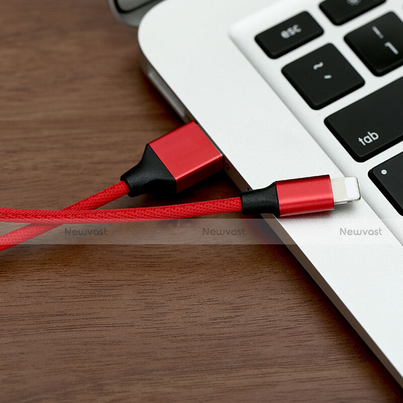 Charger USB Data Cable Charging Cord D03 for Apple iPad 3 Red