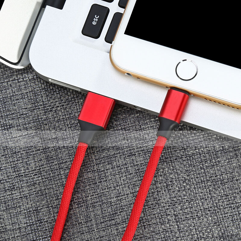 Charger USB Data Cable Charging Cord D03 for Apple iPad Air 2 Red