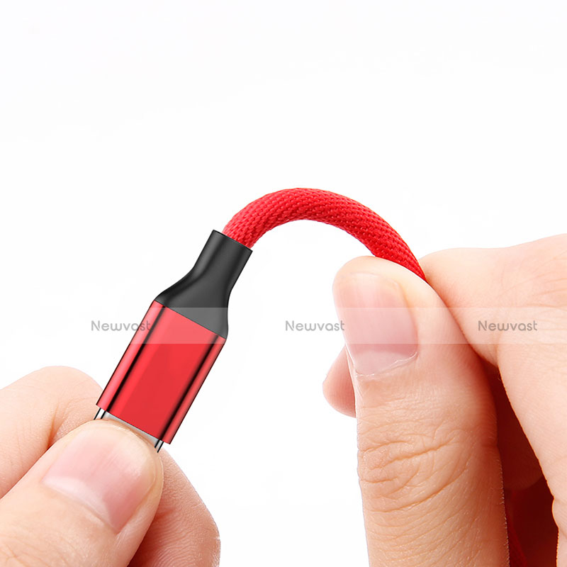 Charger USB Data Cable Charging Cord D03 for Apple iPhone 5S Red