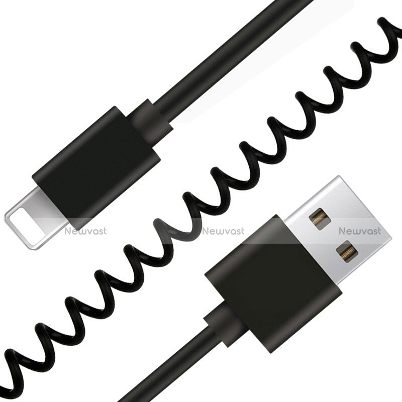 Charger USB Data Cable Charging Cord D08 for Apple iPhone Xs Max Black