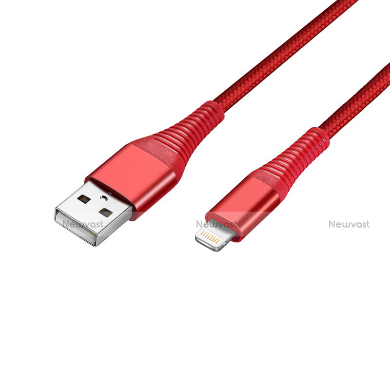 Charger USB Data Cable Charging Cord D14 for Apple iPad 10.2 (2020) Red