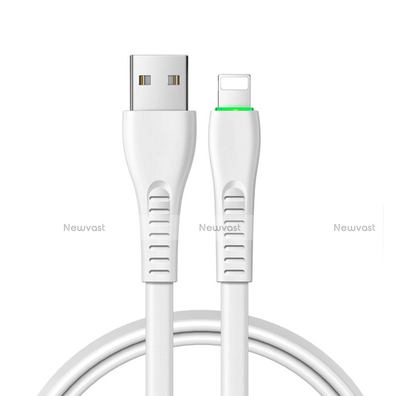 Charger USB Data Cable Charging Cord D20 for Apple iPhone Xs White