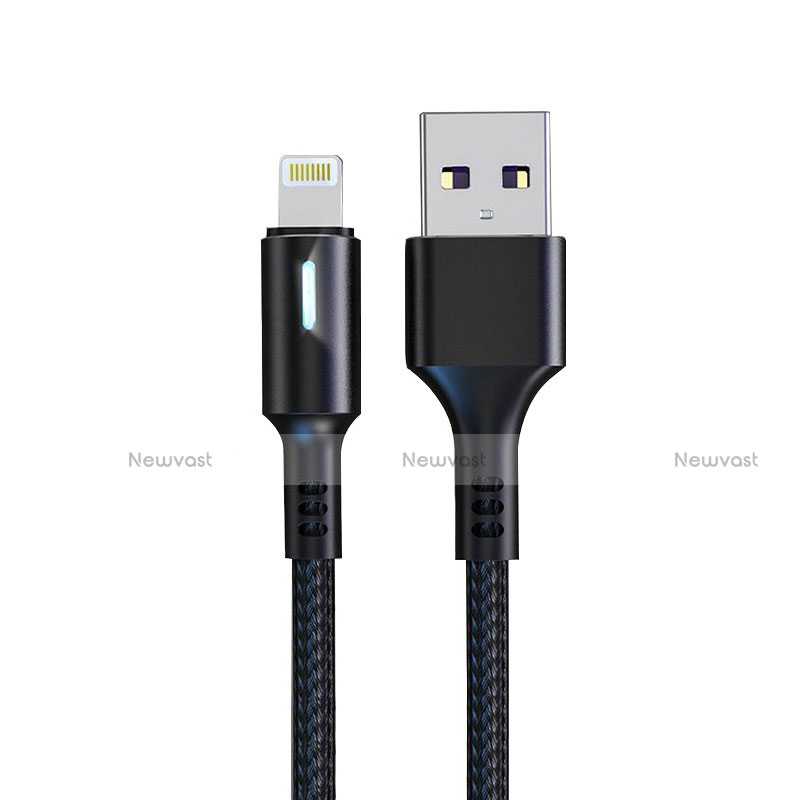 Charger USB Data Cable Charging Cord D21 for Apple iPhone 5S Black