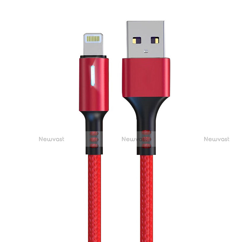 Charger USB Data Cable Charging Cord D21 for Apple iPhone Xs Red