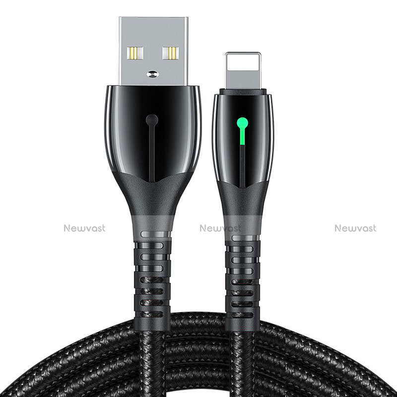 Charger USB Data Cable Charging Cord D23 for Apple iPhone 12 Max Black