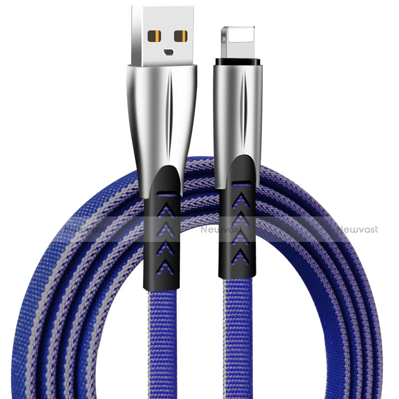 Charger USB Data Cable Charging Cord D25 for Apple iPhone Xs Max Blue