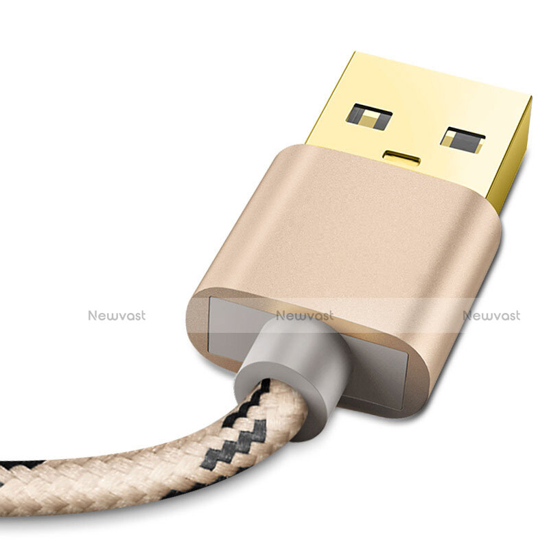 Charger USB Data Cable Charging Cord L01 for Apple iPhone 5 Gold