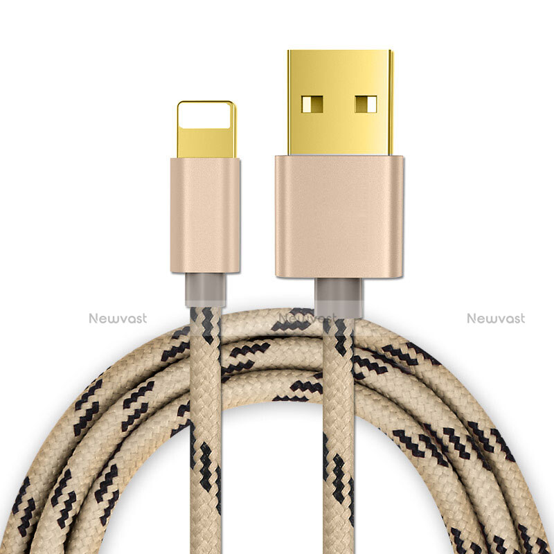 Charger USB Data Cable Charging Cord L01 for Apple iPhone Xs Gold