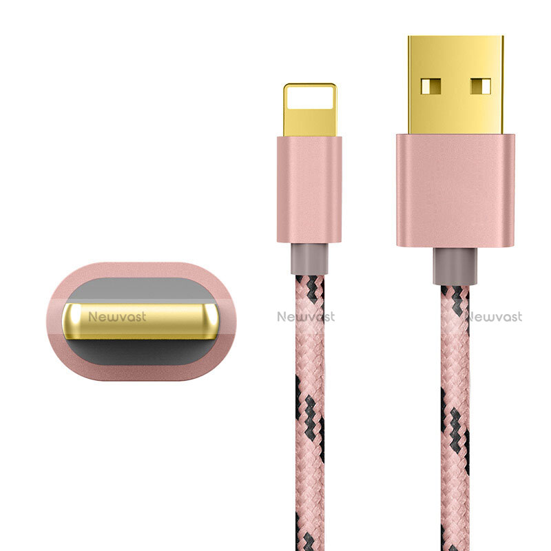 Charger USB Data Cable Charging Cord L01 for Apple iPhone Xs Max Rose Gold