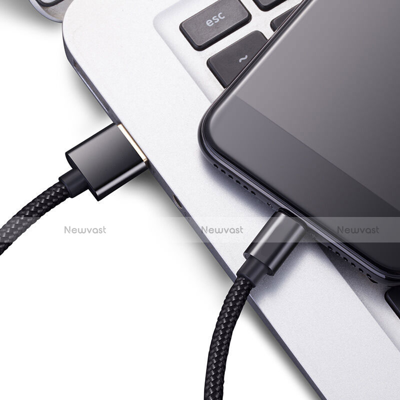 Charger USB Data Cable Charging Cord L02 for Apple iPad 4 Black