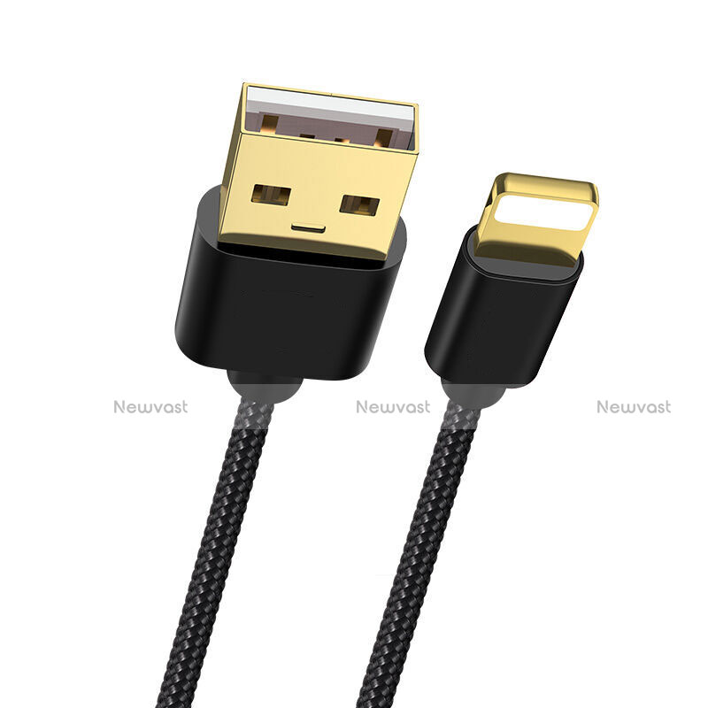 Charger USB Data Cable Charging Cord L02 for Apple iPhone Xs Black