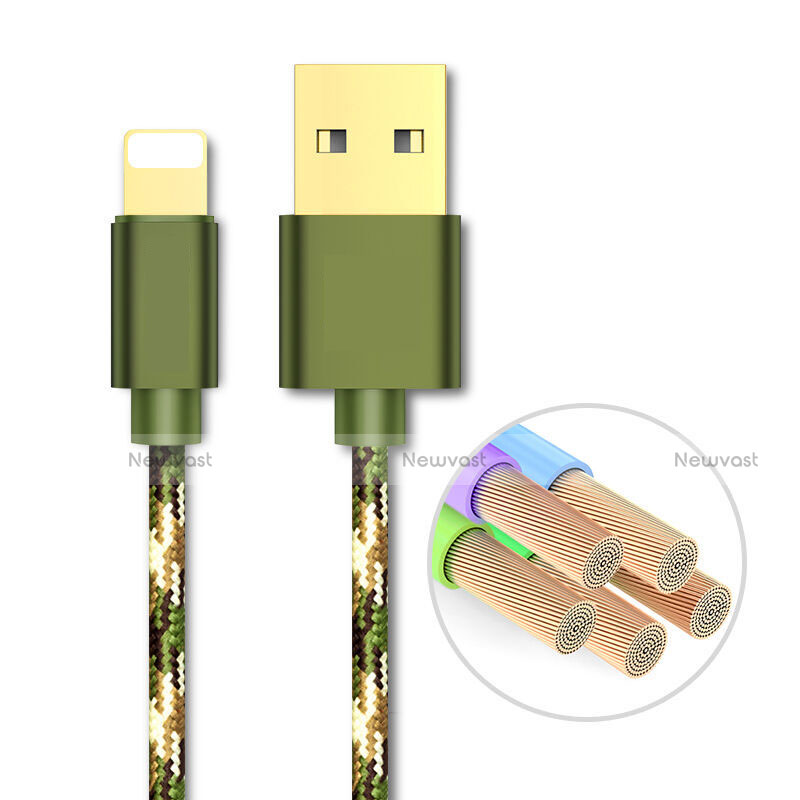 Charger USB Data Cable Charging Cord L03 for Apple iPad 10.2 (2020) Green