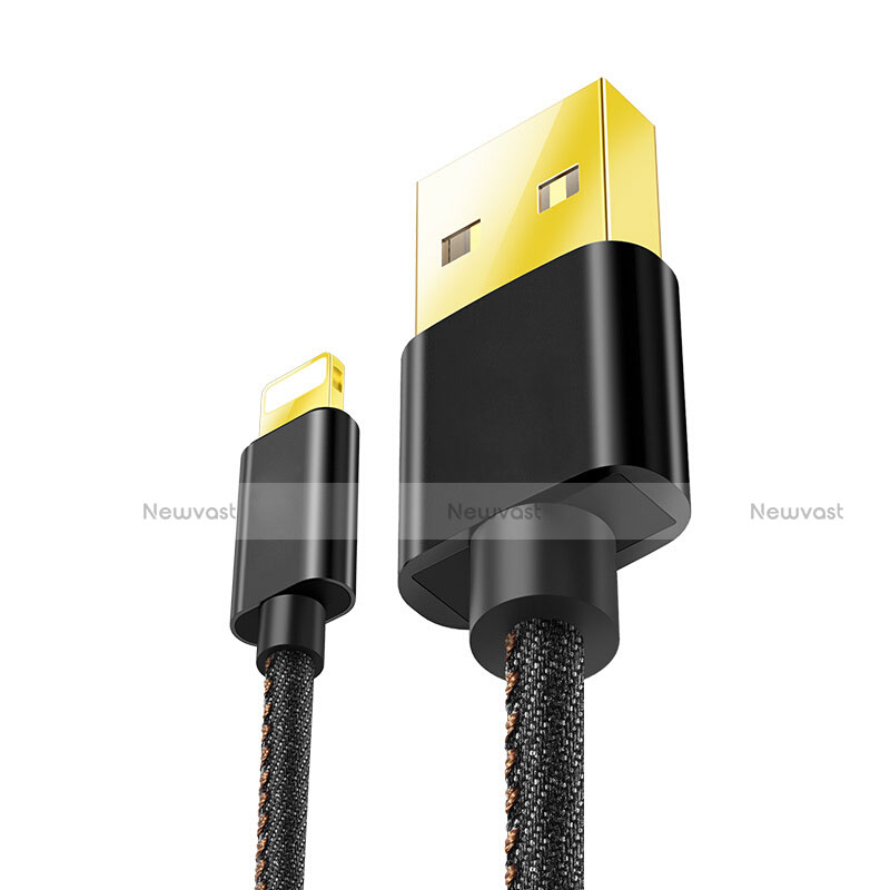Charger USB Data Cable Charging Cord L04 for Apple iPhone 6 Plus Black