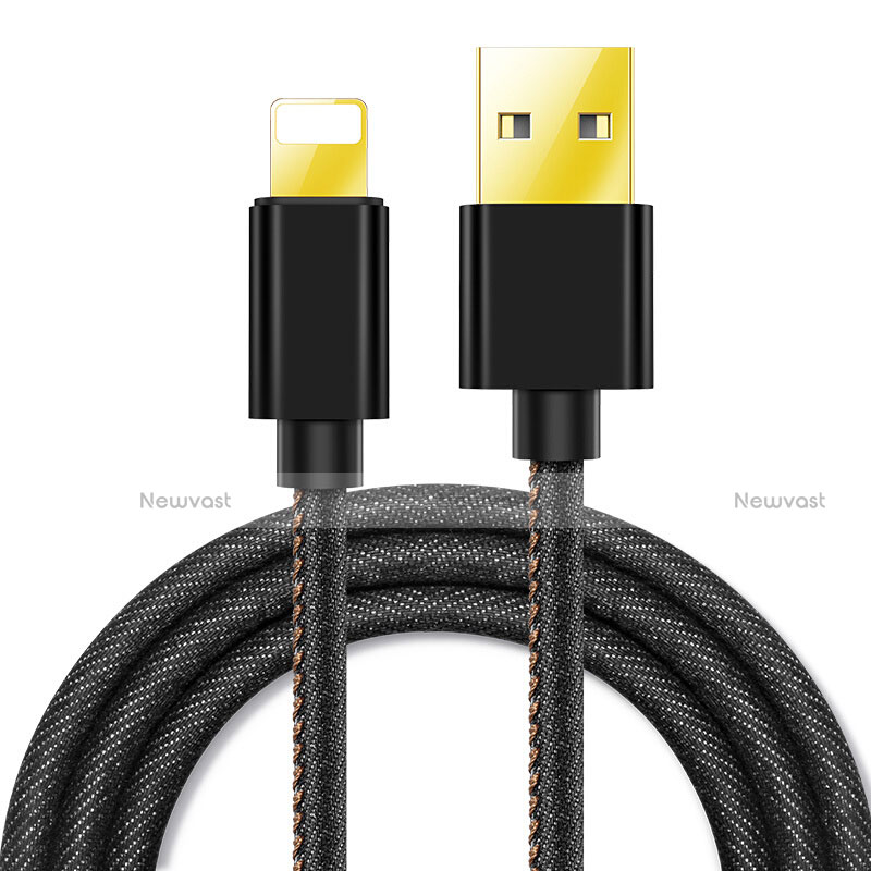 Charger USB Data Cable Charging Cord L04 for Apple iPhone Xs Max Black